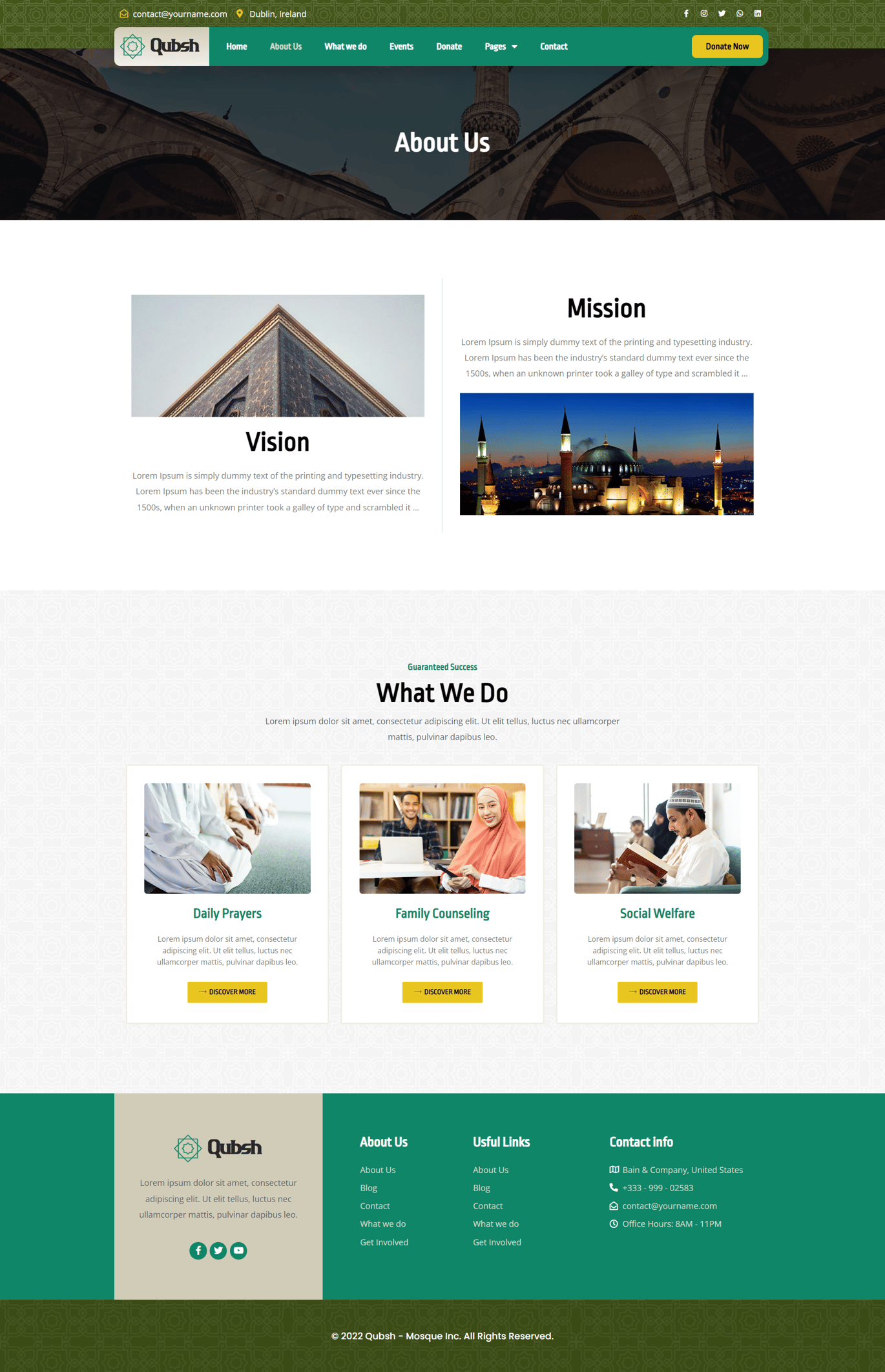 Qubsh - Islamic Centre & Mosque Elementor Template Kit - Image 12