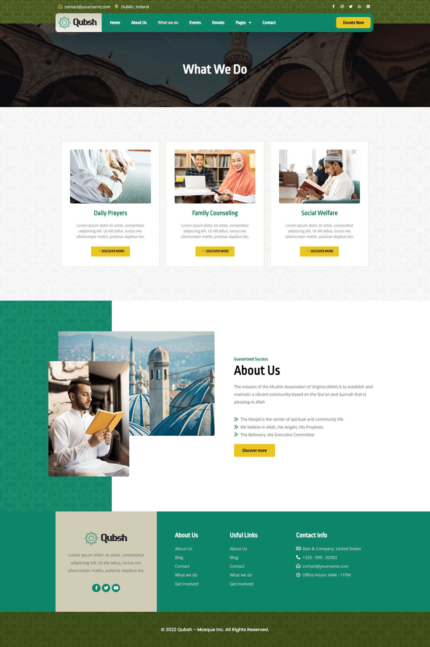 Qubsh - Islamic Centre & Mosque Elementor Template Kit - Image 10