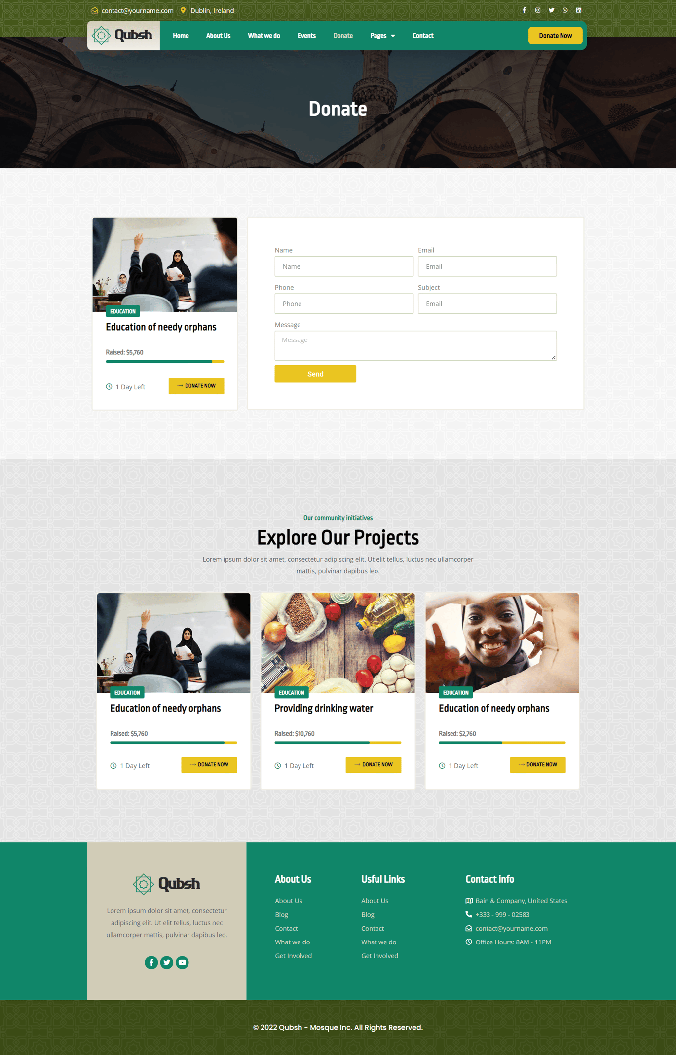 Qubsh - Islamic Centre & Mosque Elementor Template Kit - Image 13
