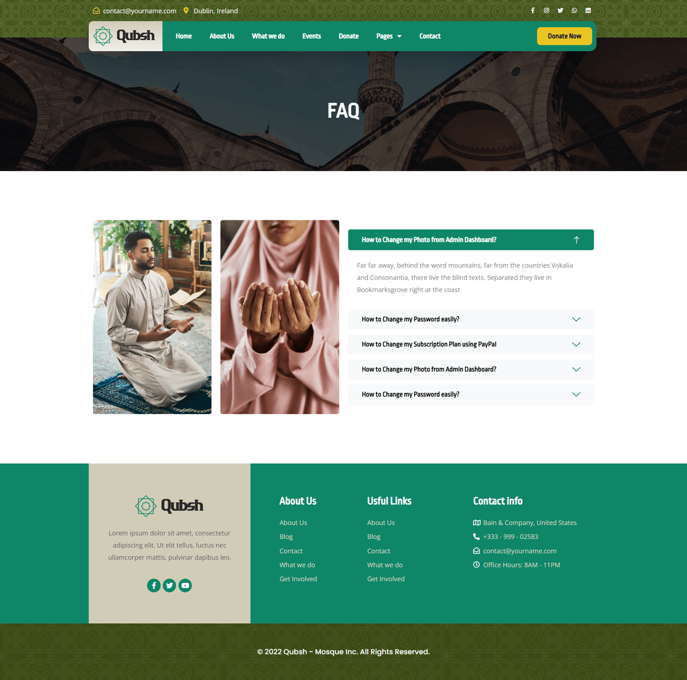 Qubsh - Islamic Centre & Mosque Elementor Template Kit - Image 5