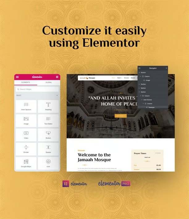 Jamaah - Mosque & Islamic Center Elementor Template Kit - Image 3